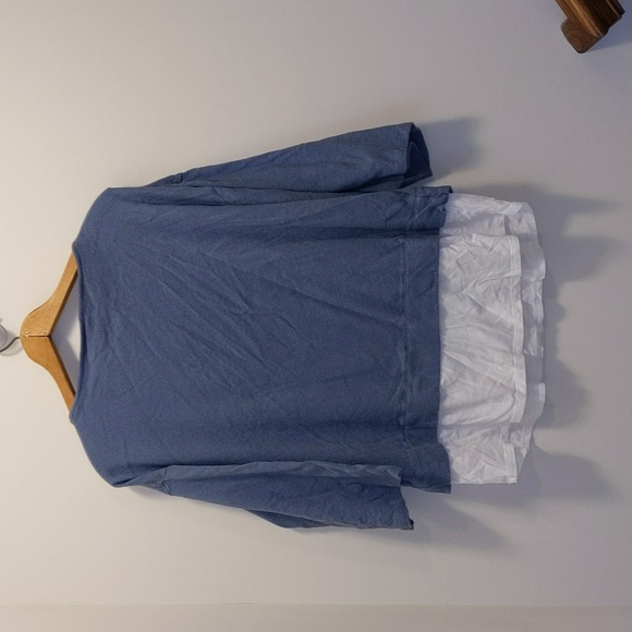 Pure Jill Women's Size L Petite Cotton Linen Blend Lagen Layered Look Top - Picture 4 of 10